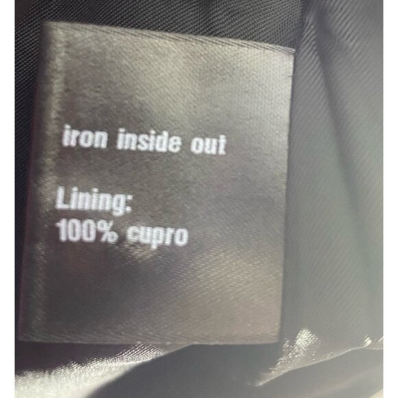 En Navy Size 38 Virgin Wool Cashmere Pencil Skirt Made In Austria Trimmed Split - Picture 10 of 14